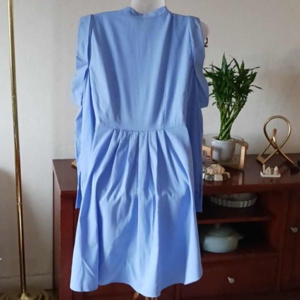 BCBGMAXAZRIA MID BLUE Women's DRESS SIZE S - Picture 4 of 11